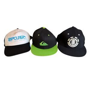Quiksilver Ripcurl Element Trucker Hat Baseball Cap Bundle